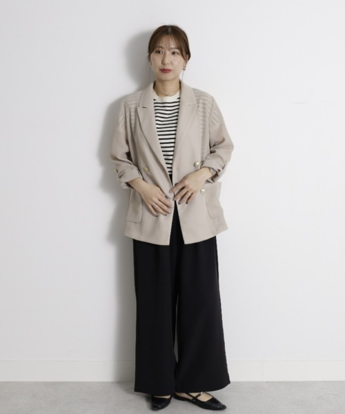 UNDOVE(アンドゥーブ)の「<UNDOVE>【抗菌防臭/臭い対策/菌対策/接触冷感/UVカット/ストレッチ/ウォッシャブル/洗えるニット/サマーニット/手入れ楽/夏ニット/ニットT/お手入れラクチン】シンプルニットプルオーバー(ニット/セーター・レディース・ボルドー/ホワイト系その他/ブラック系その他/ブラック・X-LARGE/LARGE/MEDIUM)」の19枚目の写真