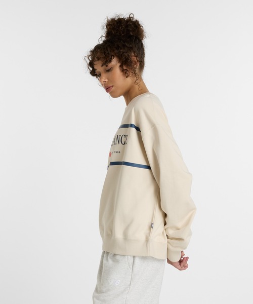 NEW BALANCE（ニューバランス）の「Athletics ノーティカルロブスタークルー（スウェット・レディース・アイボリー/インディゴブルー・LARGE/MEDIUM/SMALL）」の3枚目の写真