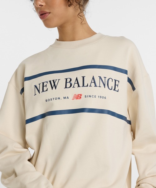 NEW BALANCE（ニューバランス）の「Athletics ノーティカルロブスタークルー（スウェット・レディース・アイボリー/インディゴブルー・LARGE/MEDIUM/SMALL）」の5枚目の写真