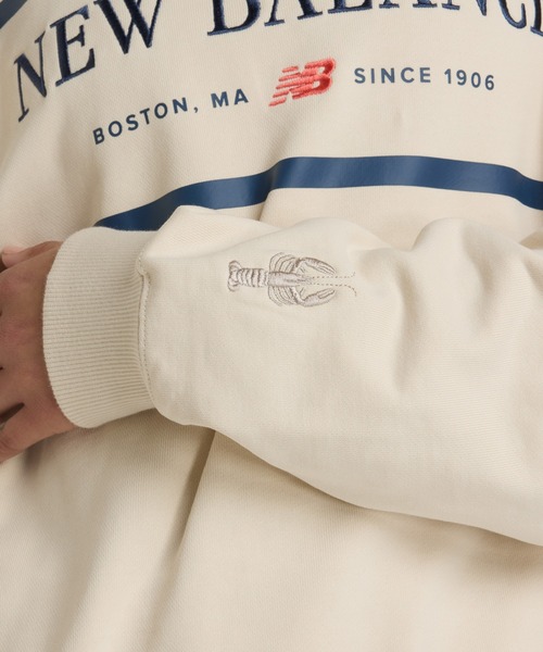 NEW BALANCE（ニューバランス）の「Athletics ノーティカルロブスタークルー（スウェット・レディース・アイボリー/インディゴブルー・LARGE/MEDIUM/SMALL）」の6枚目の写真