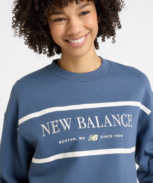 NEW BALANCE（ニューバランス）の「Athletics ノーティカルロブスタークルー（スウェット・レディース・アイボリー/インディゴブルー・LARGE/MEDIUM/SMALL）」の10枚目の写真