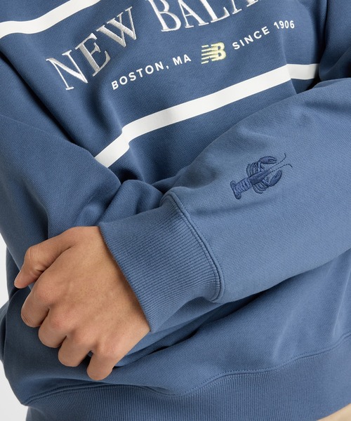 NEW BALANCE（ニューバランス）の「Athletics ノーティカルロブスタークルー（スウェット・レディース・アイボリー/インディゴブルー・LARGE/MEDIUM/SMALL）」の11枚目の写真