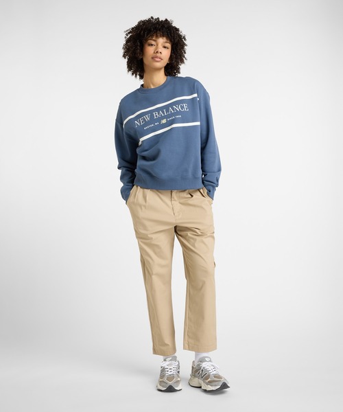 NEW BALANCE（ニューバランス）の「Athletics ノーティカルロブスタークルー（スウェット・レディース・アイボリー/インディゴブルー・LARGE/MEDIUM/SMALL）」の14枚目の写真
