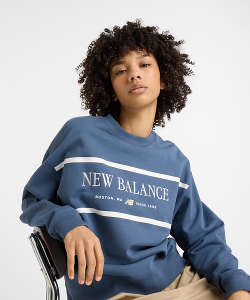 NEW BALANCE（ニューバランス）の「Athletics ノーティカルロブスタークルー（スウェット・レディース・アイボリー/インディゴブルー・LARGE/MEDIUM/SMALL）」の15枚目の写真