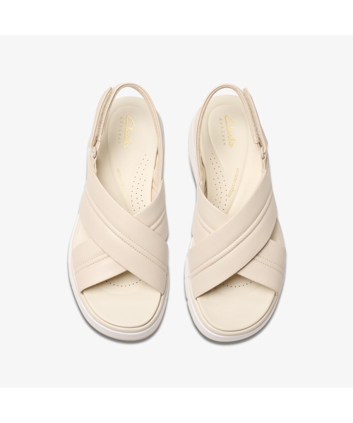 Clarks（クラークス）の「Tuscan Cross / タスカンクロス（クリームレザー）（サンダル・レディース・ホワイト・UK6/UK5.5/UK5/UK4.5/UK4/UK3.5/UK3）」の6枚目の写真