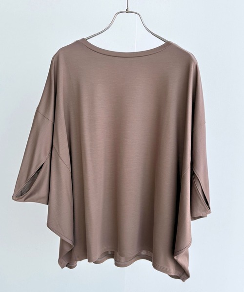 BARNYARDSTORM（バンヤードストーム）の「BARNYARDSTORM / UVカットクールタッチドルマンプルオーバー【UVカット＋接触冷感】【WEB限定カラー】（Tシャツ/カットソー・レディース・ブラック/チャコールグレー/ブラウン/ホワイト/グレー系その他4/グレー系その他3/ライトブラウン・FREE）」の7枚目の写真