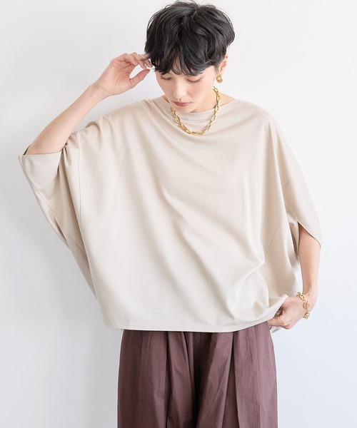 BARNYARDSTORM（バンヤードストーム）の「BARNYARDSTORM / UVカットクールタッチドルマンプルオーバー【UVカット＋接触冷感】【WEB限定カラー】（Tシャツ/カットソー・レディース・ブラック/チャコールグレー/ブラウン/ホワイト/グレー系その他4/グレー系その他3/ライトブラウン・FREE）」の19枚目の写真