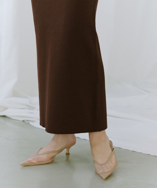 セール】ムーンネックニットワンピース（ワンピース）｜anuans（ア