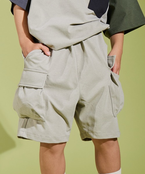 PAIRMANON STREET（ペアマノンストリート）の「【PAIRMANON STREET】マルチファンクション 吸水速乾 ショート カーゴ パンツ（カーゴパンツ・キッズ・カーキ/ブラック/ホワイト系その他/ベージュ/イエロー・130/140/100/120/110/160/150）」の3枚目の写真