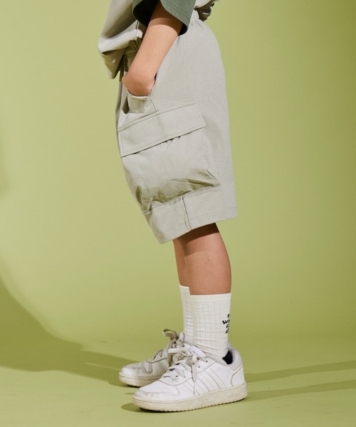 PAIRMANON STREET（ペアマノンストリート）の「【PAIRMANON STREET】マルチファンクション 吸水速乾 ショート カーゴ パンツ（カーゴパンツ・キッズ・カーキ/ブラック/ホワイト系その他/ベージュ/イエロー・130/140/100/120/110/160/150）」の6枚目の写真