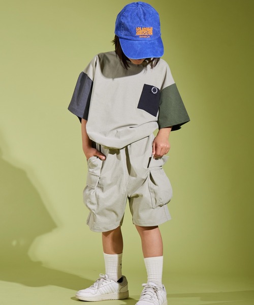 PAIRMANON STREET（ペアマノンストリート）の「【PAIRMANON STREET】マルチファンクション 吸水速乾 ショート カーゴ パンツ（カーゴパンツ・キッズ・カーキ/ブラック/ホワイト系その他/ベージュ/イエロー・130/140/100/120/110/160/150）」の9枚目の写真