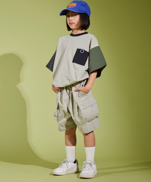 PAIRMANON STREET（ペアマノンストリート）の「【PAIRMANON STREET】マルチファンクション 吸水速乾 ショート カーゴ パンツ（カーゴパンツ・キッズ・カーキ/ブラック/ホワイト系その他/ベージュ/イエロー・130/140/100/120/110/160/150）」の10枚目の写真