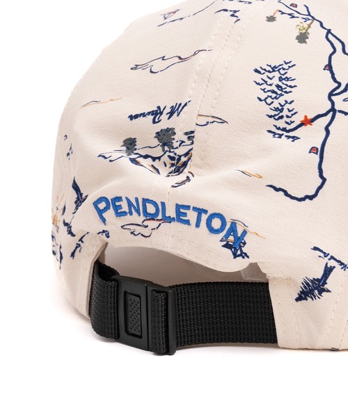 PENDLETON（ペンドルトン）の「PENDLETON/ペンドルトン プレイドプリント ジェットキャップ（キャップ・メンズ・オフホワイト/ネイビー・FREE）」の4枚目の写真