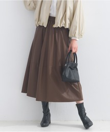 OandI（オーアンドアイ）の「フェイクレザーフレアスカート（スカート）」