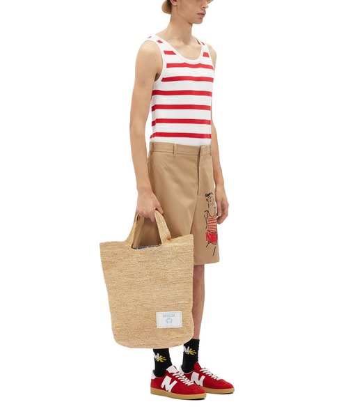 MSGM（エムエスジーエム）の「MSGM×LUKE EDWARD HALL コラボレーショングラフィック バミューダショーツ（その他パンツ・メンズ・ベージュ・42/46）」の4枚目の写真