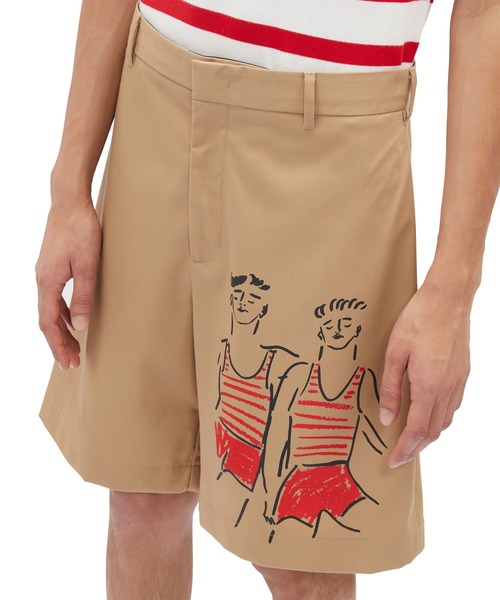 MSGM（エムエスジーエム）の「MSGM×LUKE EDWARD HALL コラボレーショングラフィック バミューダショーツ（その他パンツ・メンズ・ベージュ・42/46）」の5枚目の写真