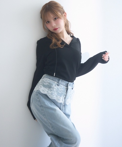 【KUOSE】日本未入荷 韓国ブランド デニムドレス 関税込 セール】【NKJ 2025SS】SWITCH WIDE DENIM（デニムパンツ