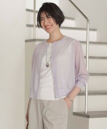 J.PRESS（ジェイプレス）の「【洗える】SHEER LIGHT ニット ブルゾン（ブルゾン）」