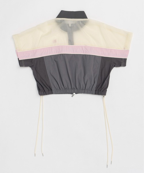 ブラウス シャツ Color Block Half Sleeve Tops/カラーブロックハーフスリーブトップス「MAISON SPECIAL/メゾン Color Block Half Sleeve Tops/カラーブロックハーフスリーブ