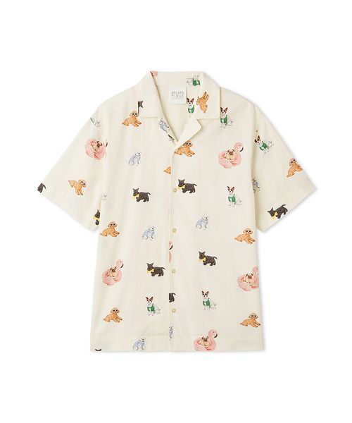 大人気!! gelato pique SUMMER DOG 総柄 シャツ UNISEX】SUMMER DOG総柄シャツ（シャツ）｜gelato pique