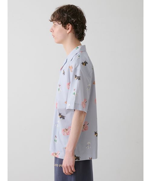大人気!! gelato pique SUMMER DOG 総柄 シャツ UNISEX】SUMMER DOG総柄シャツ（ルームウェア/パジャマ