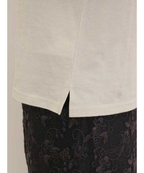 Samansa Mos2（サマンサ モスモス）の「[リサイクルコットン]柄アソートTシャツ（Tシャツ/カットソー・レディース・チャコールグレー/ミント/オフホワイト/キナリ・F）」の21枚目の写真