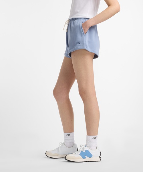 NEW BALANCE（ニューバランス）の「Coastal ライトフレンチテリーショーツ2.5インチ（その他パンツ・レディース・アイボリー/ライトブルー・SMALL/MEDIUM/LARGE）」の8枚目の写真