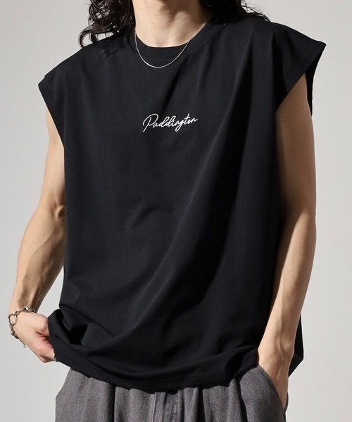 セール】ストレッチワイドノースリーブTシャツ（タンクトップ