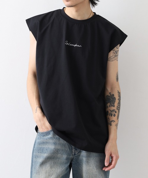 FUNALIVE(ファンアライブ)の「ストレッチワイドノースリーブTシャツ(タンクトップ・メンズ・ブラック/オフホワイト/スミクロ/ブラック系その他2/ホワイト/ライトブラック/ホワイト系1/ホワイト系2/ブラック系その他/ブラック系その他3/ブラック系2/ブラック系1・L/LL/M)」の10枚目の写真