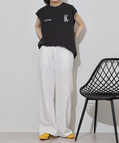 FUNALIVE（ファンアライブ）の「ストレッチワイドノースリーブTシャツ（タンクトップ・メンズ・ブラック/オフホワイト/スミクロ/ブラック系その他2/ホワイト/ライトブラック・L/LL/M）」の22枚目の写真