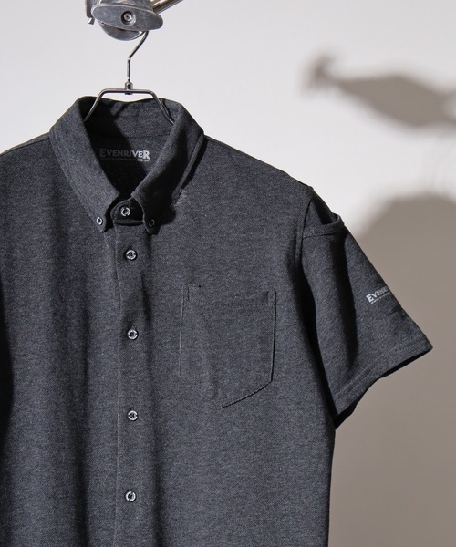 FUNALIVE(ファンアライブ)の「Short sleeve button down polo shirt / 半袖ボタンダウン前開ポロシャツ unisex(ポロシャツ・メンズ・ネイビー/チャコール/ブラック/グレー/ホワイト・LL/3L/M/L)」の5枚目の写真