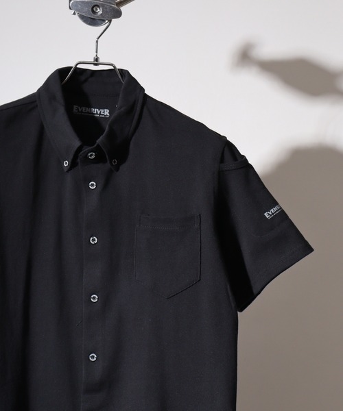 FUNALIVE(ファンアライブ)の「Short sleeve button down polo shirt / 半袖ボタンダウン前開ポロシャツ unisex(ポロシャツ・メンズ・ネイビー/チャコール/ブラック/グレー/ホワイト・LL/3L/M/L)」の3枚目の写真