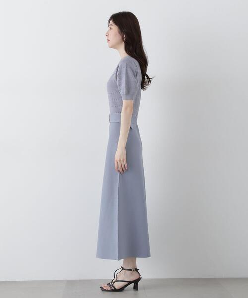 PROPORTION BODY DRESSING ボーダー編みニットワンピース プロポーションボディドレッシング PROPORTION BODY DRESSING
