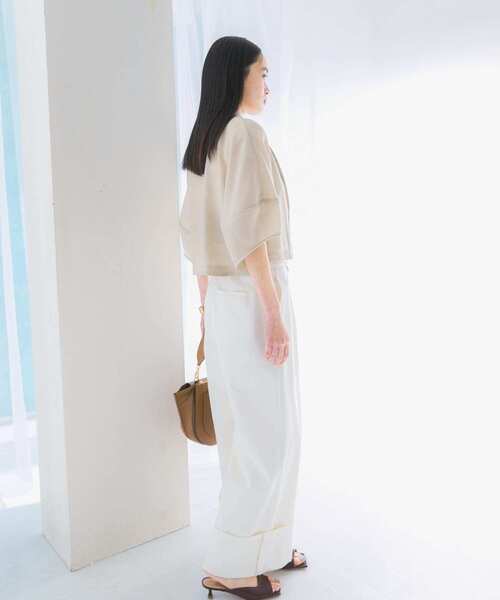 URBAN RESEARCH ROSSO WOMEN（アーバンリサーチ　ロッソ）の「『InRed6月号掲載』ウォッシャブルメッシュジャケット（その他アウター・レディース・ベージュ/ブラック・FREE）」の5枚目の写真