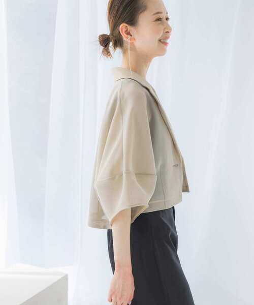 URBAN RESEARCH ROSSO WOMEN（アーバンリサーチ　ロッソ）の「『InRed6月号掲載』ウォッシャブルメッシュジャケット（その他アウター・レディース・ベージュ/ブラック・FREE）」の10枚目の写真