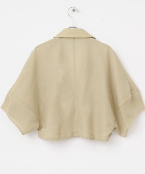 URBAN RESEARCH ROSSO WOMEN（アーバンリサーチ　ロッソ）の「『InRed6月号掲載』ウォッシャブルメッシュジャケット（その他アウター・レディース・ベージュ/ブラック・FREE）」の21枚目の写真