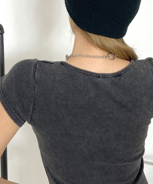 non-hedge(ノンヘッジ)の「ジップ切替ミニワンピース(ワンピース・レディース・グレー/ブラック・FREE)」の11枚目の写真