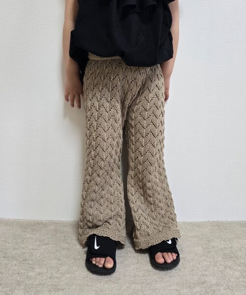 00s Ozz Croce ストレッチ フレアパンツ 編み上げ ゴシック コア