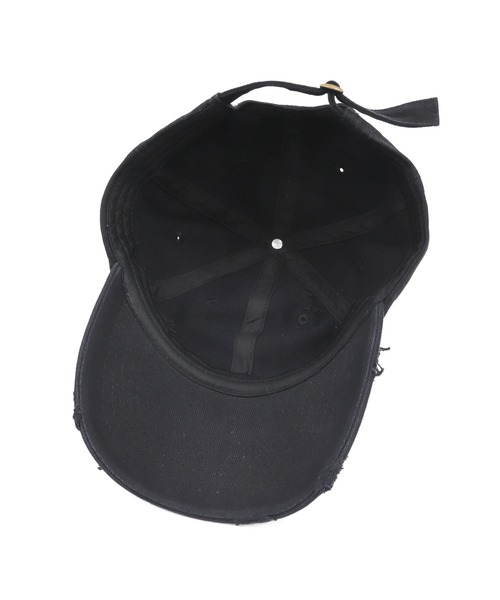 Figments（フィグメンツ）の「ヴィンテージダメージキャップ（キャップ・レディース・ブラック/チャコールグレー・FREE）」の7枚目の写真