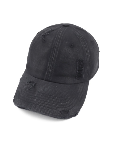 Figments（フィグメンツ）の「ヴィンテージダメージキャップ（キャップ・レディース・ブラック/チャコールグレー・FREE）」の10枚目の写真
