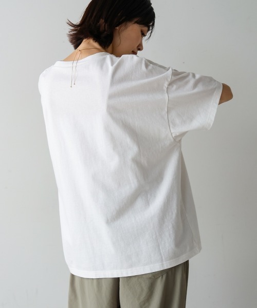 Bou Jeloud（ブージュルード）の「タウンフォトカラーロゴＴシャツ（Tシャツ/カットソー・レディース・オフホワイト/チャコールグレー・38）」の22枚目の写真