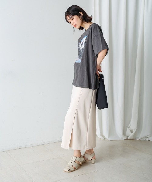 Bou Jeloud（ブージュルード）の「タウンフォトカラーロゴＴシャツ（Tシャツ/カットソー・レディース・オフホワイト/チャコールグレー・38）」の10枚目の写真