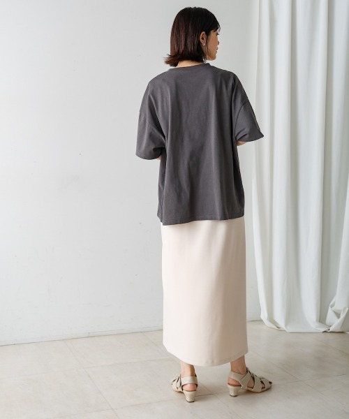 Bou Jeloud（ブージュルード）の「タウンフォトカラーロゴＴシャツ（Tシャツ/カットソー・レディース・オフホワイト/チャコールグレー・38）」の7枚目の写真