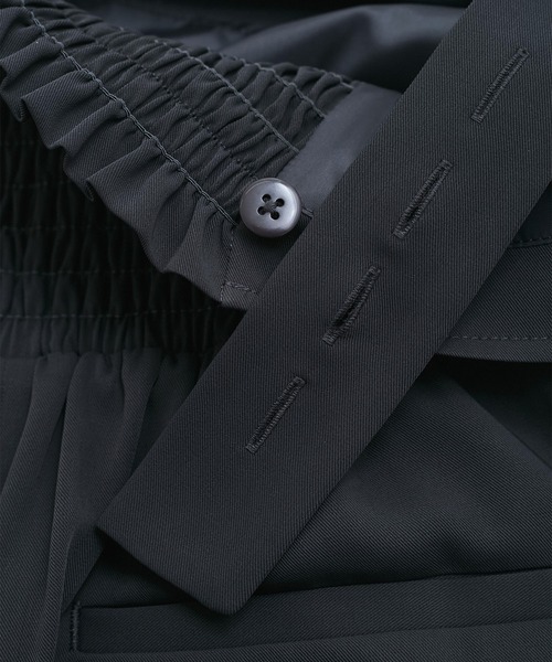 VIS（ビス）の「フロントタックデザインサロペット/オールインワン（サロペット/オーバーオール・レディース・ベージュ/チャコールグレー・FREE）」の19枚目の写真