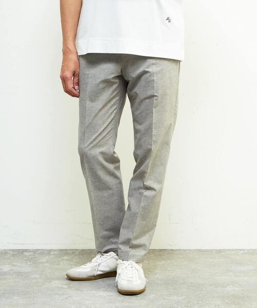 MEN'S MELROSE（メンズメルローズ）の「クールドッツコンフォートパンツ(セットアップ可) | 接触冷感 / 防シワ / ウォッシャブル（スラックス・メンズ・グレー/ネイビー/ライトグレー・4/5/3/2）」の2枚目の写真