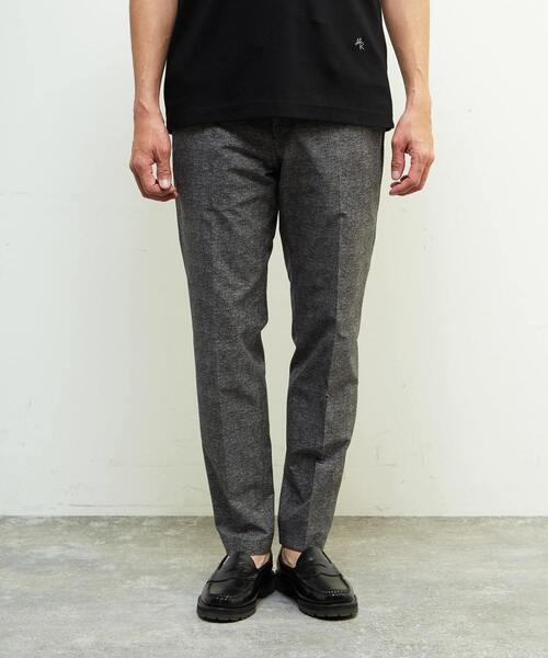MEN'S MELROSE（メンズメルローズ）の「クールドッツコンフォートパンツ(セットアップ可) | 接触冷感 / 防シワ / ウォッシャブル（スラックス・メンズ・グレー/ネイビー/ライトグレー・4/5/3/2）」の4枚目の写真