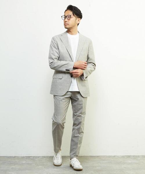 MEN'S MELROSE（メンズメルローズ）の「クールドッツコンフォートパンツ(セットアップ可) | 接触冷感 / 防シワ / ウォッシャブル（スラックス・メンズ・グレー/ネイビー/ライトグレー・4/5/3/2）」の17枚目の写真
