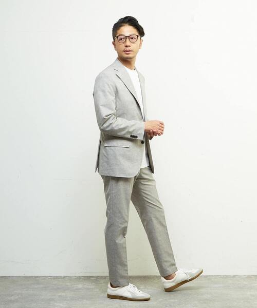 MEN'S MELROSE（メンズメルローズ）の「クールドッツコンフォートパンツ(セットアップ可) | 接触冷感 / 防シワ / ウォッシャブル（スラックス・メンズ・グレー/ネイビー/ライトグレー・4/5/3/2）」の18枚目の写真