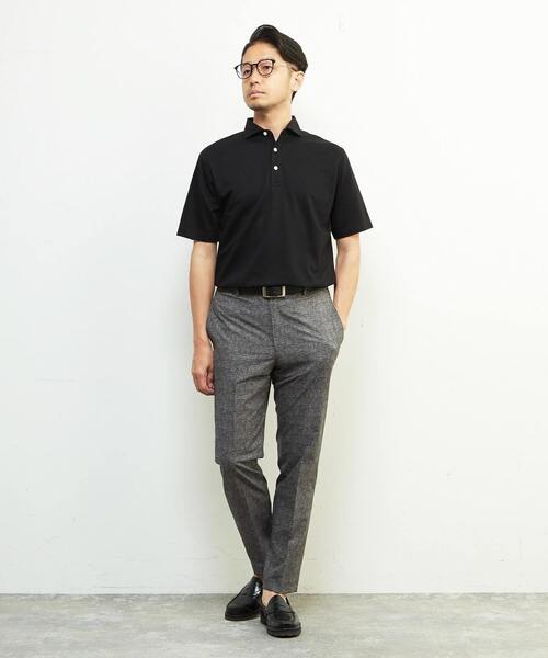 MEN'S MELROSE（メンズメルローズ）の「クールドッツコンフォートパンツ(セットアップ可) | 接触冷感 / 防シワ / ウォッシャブル（スラックス・メンズ・グレー/ネイビー/ライトグレー・4/5/3/2）」の21枚目の写真