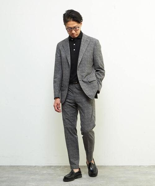 MEN'S MELROSE（メンズメルローズ）の「クールドッツコンフォートパンツ(セットアップ可) | 接触冷感 / 防シワ / ウォッシャブル（スラックス・メンズ・グレー/ネイビー/ライトグレー・4/5/3/2）」の22枚目の写真
